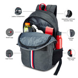 Unisex Black Casual Solid Backpack
