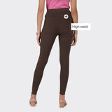 Women's Brown Solid Sports High Rise Pant