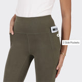 Women's Green Solid Sports High Rise Pant