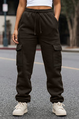 Women's Brown Casual Solid Wide Leg Jogger