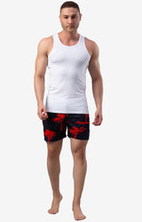 Men's White Solid Round Neck Vest