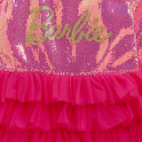 Girls Pink Party Full Sleeves Above Knee Dresses