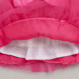 Girls Pink Party Half Sleeves Above Knee Dresses