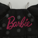 Girls Black Party Half Sleeves Above Knee Dresses