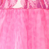 Girls Hot Pink Party Fit & Flared Spaghetti Dress
