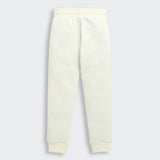 Girls White Casual Stretchable Regular Joggers