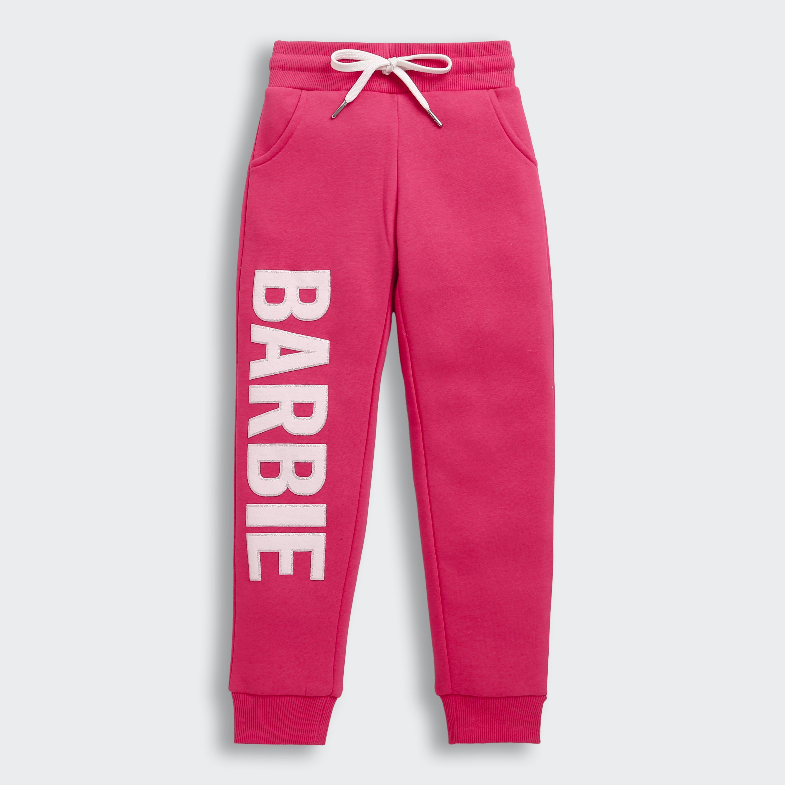 Girls Pink Casual Stretchable Regular Fit Joggers
