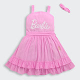 Girls Pink Party Sleeveless Above Knee Dresses