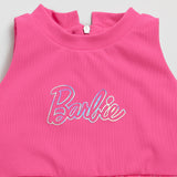 Girls Pink Party Sleeveless Above Knee Dresses