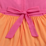 Girls Pink Party Sleeveless Above Knee Dresses