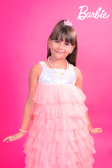 Girls Neon Pink Party Bodycon Square Neck Dress