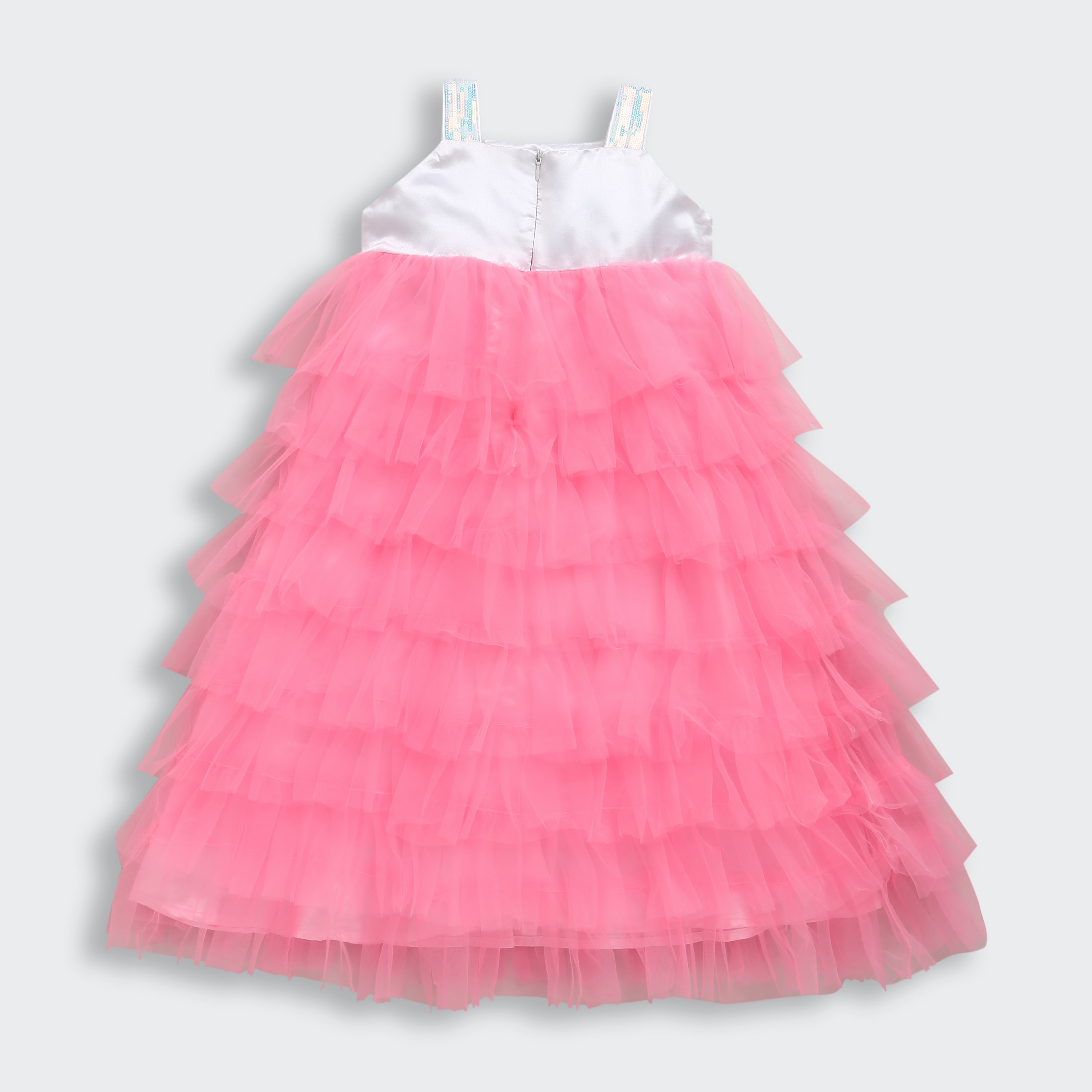 Girls Neon Pink Party Bodycon Square Neck Dress