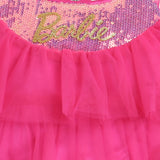 Girls Pink Party Sleeveless Above Knee Dresses