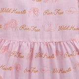 Girls Pink Casual Full Sleeves Above Knee Dresses
