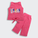 Girls Pink Fusion Sleeveless Top and Palazzo Set