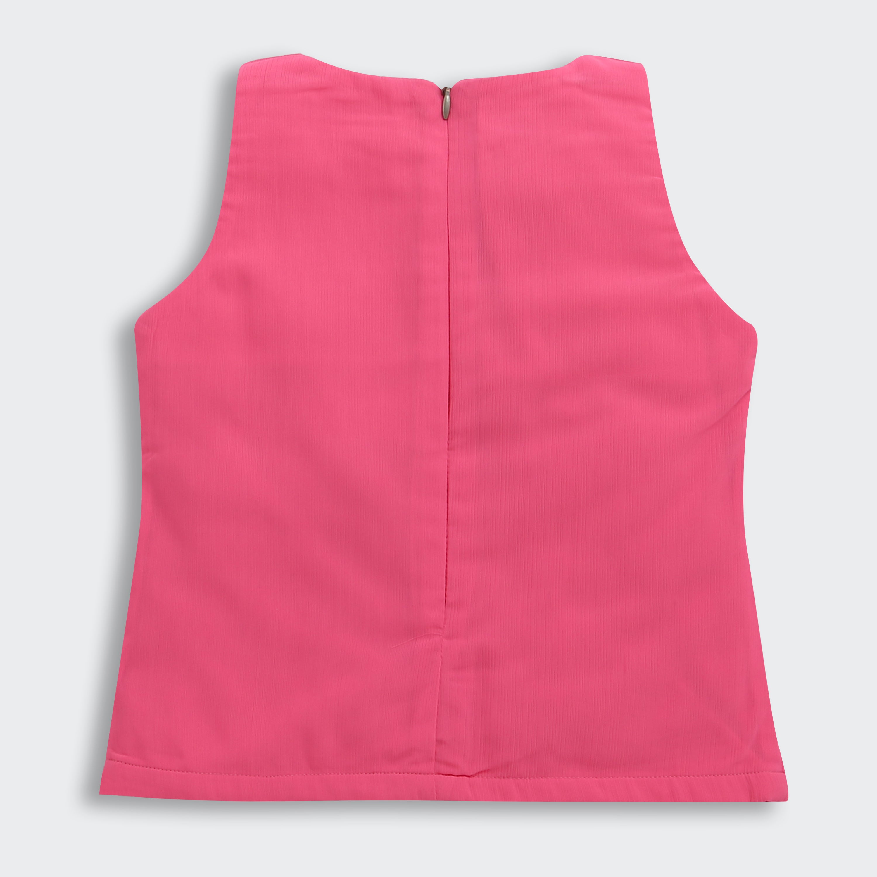 Girls Pink Fusion Sleeveless Top and Palazzo Set