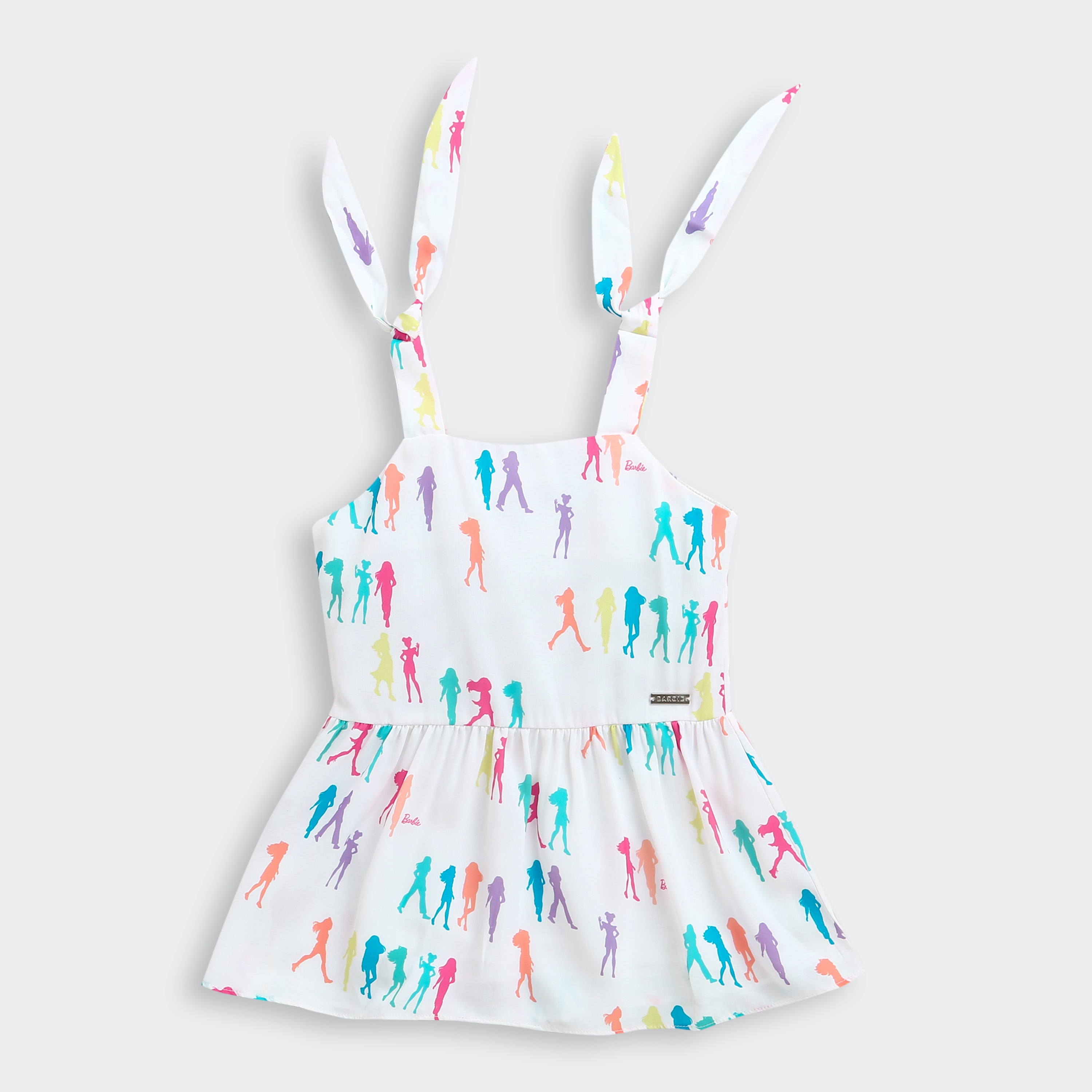 Girls White Casual Sleeveless Clothing Sets