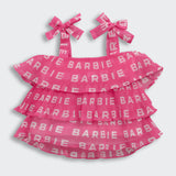 Girls Pink Party Round Neck Top