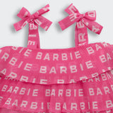 Girls Pink Party Round Neck Top
