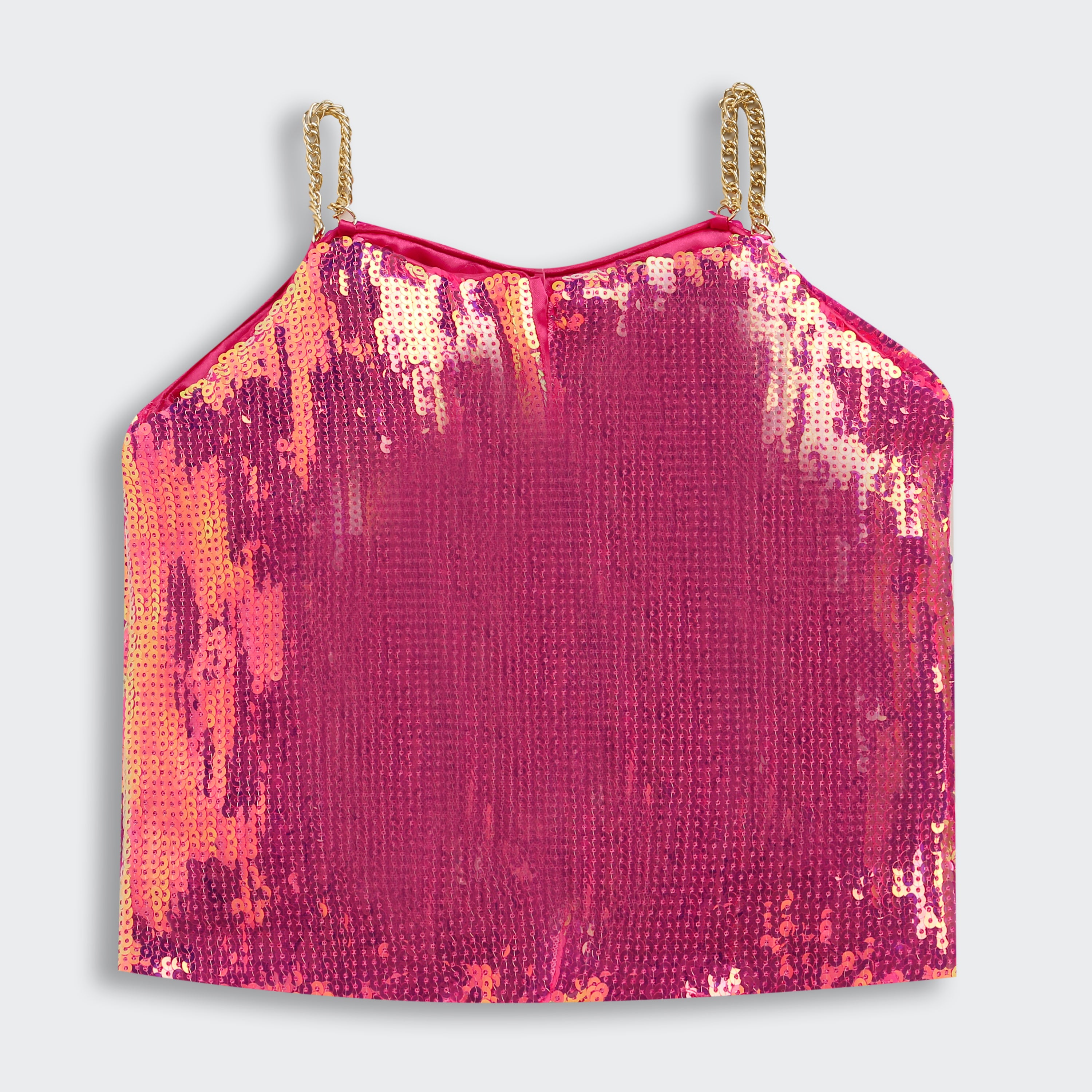 Girls Pink Casual Round Neck Top