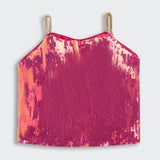 Girls Pink Casual Round Neck Top