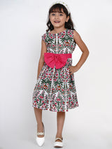 Girls Multicolor Floral Party Dress