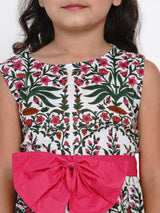 Girls Multicolor Floral Party Dress