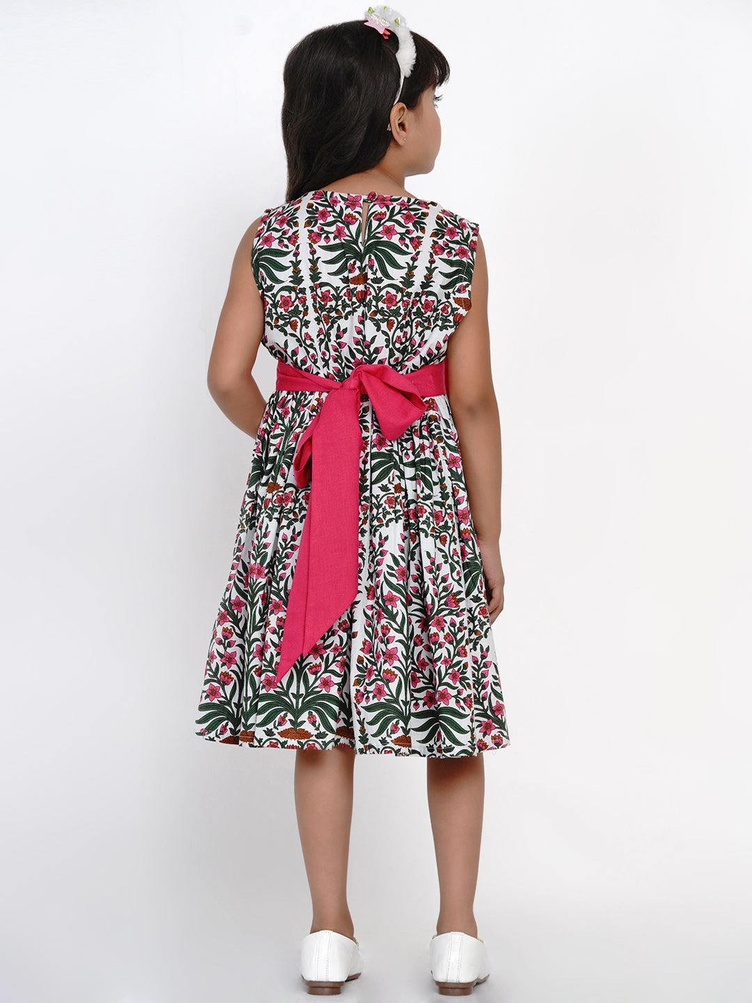 Girls Multicolor Floral Party Dress