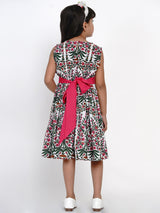 Girls Multicolor Floral Party Dress