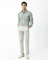 Men's Green Casual Regular Fit Solid Full Sleeves Shirt
