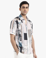 Men's Multicolor Casual Regular Fit Printed Half Sleeves Shirt