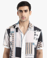Men's Multicolor Casual Regular Fit Printed Half Sleeves Shirt