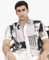 Men's Multicolor Casual Regular Fit Printed Half Sleeves Shirt