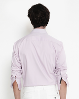 Men's Pink Formal Regular Fit Solid Full Sleeves Shirt