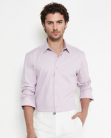 Men's Pink Formal Regular Fit Solid Full Sleeves Shirt