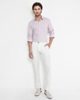 Men's Pink Formal Regular Fit Solid Full Sleeves Shirt