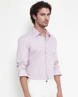 Men's Pink Formal Regular Fit Solid Full Sleeves Shirt