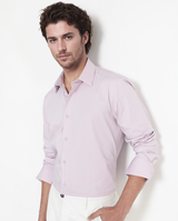 Men's Pink Formal Regular Fit Solid Full Sleeves Shirt