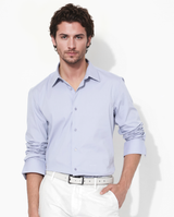 Men's Purple Formal Regular Fit Solid Full Sleeves Shirt
