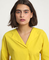 Women's Yellow Casual Full Sleeves Top