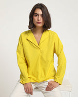 Women's Yellow Casual Full Sleeves Top