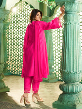 Women's Pink Embroidered Kurta Set