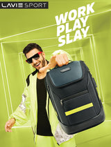 Unisex Black Work Solid Laptop Backpack