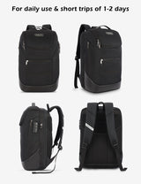 Unisex Black Work Solid Laptop Backpack