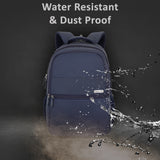 Unisex Navy Blue Work Backpack Solid Laptop Backpack