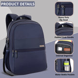 Unisex Navy Blue Work Backpack Solid Laptop Backpack