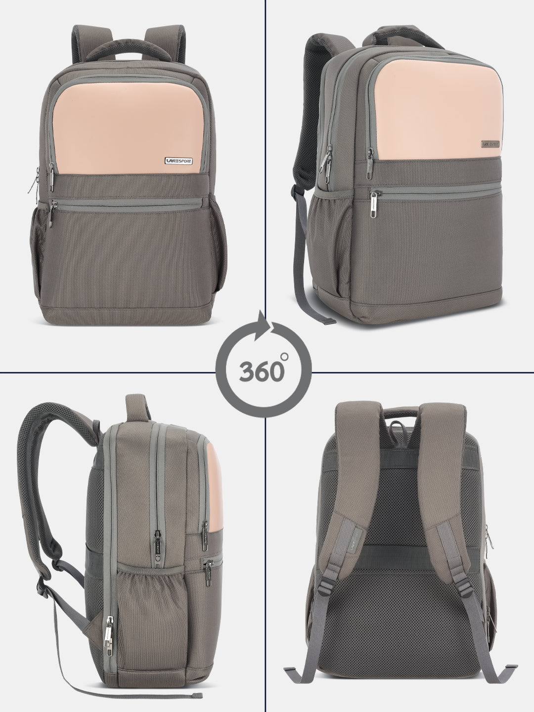 Women's Pink Work Solid Laptop Backpack