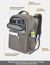 Unisex Blue Work Solid Laptop Backpack