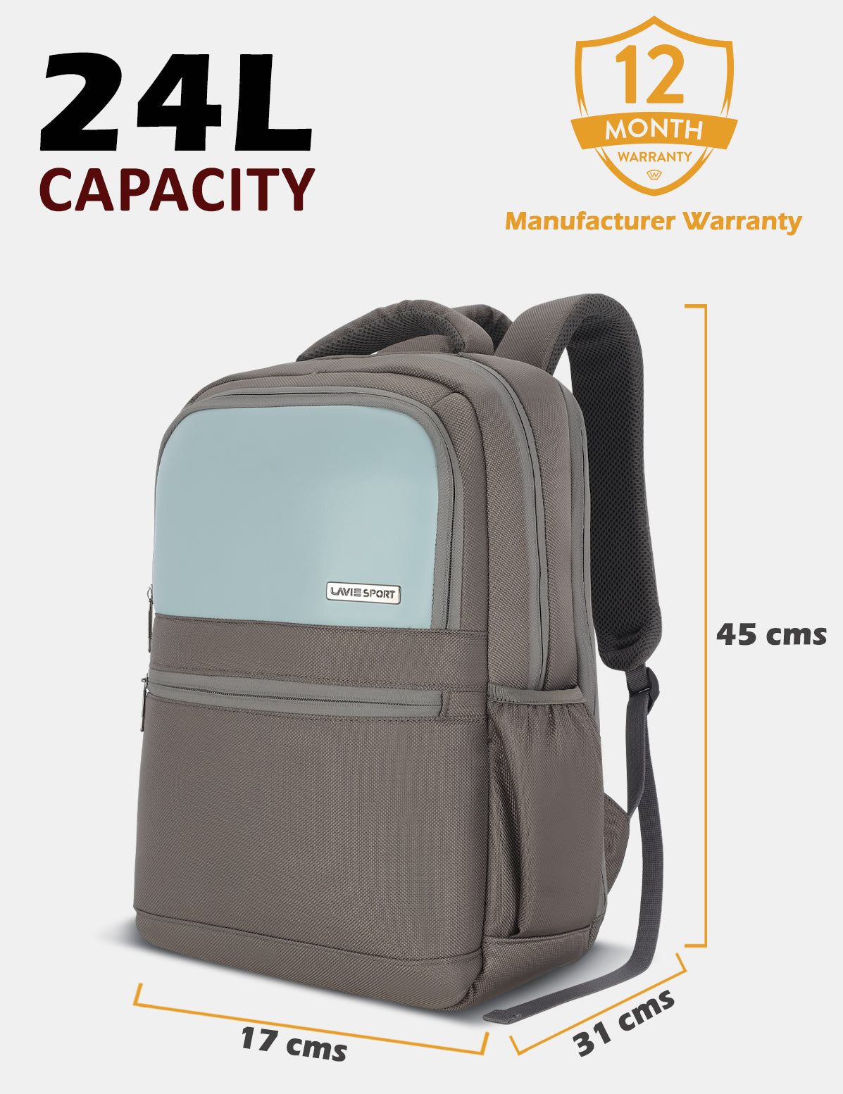 Unisex Blue Work Solid Laptop Backpack