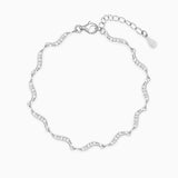 Women's Silver Graceful Waves Bracelet